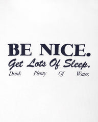 Be Nice Kids Ringer Tee - White/Light Navy/Light Navy Sporty & Rich For Sale