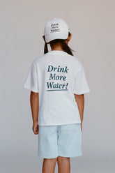 Drink More Water Kids Hat - White/Light Navy Sporty & Rich US