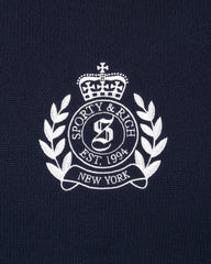 NY Crest Kids Knitted Sweater - Light Navy/White Sporty & Rich Sale