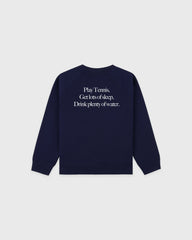 Play Tennis Kids Crewneck - Dark Navy Sporty & Rich For Sale