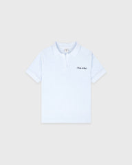 Signature Logo Kids Terry Polo - Ciel Sporty & Rich Outlet