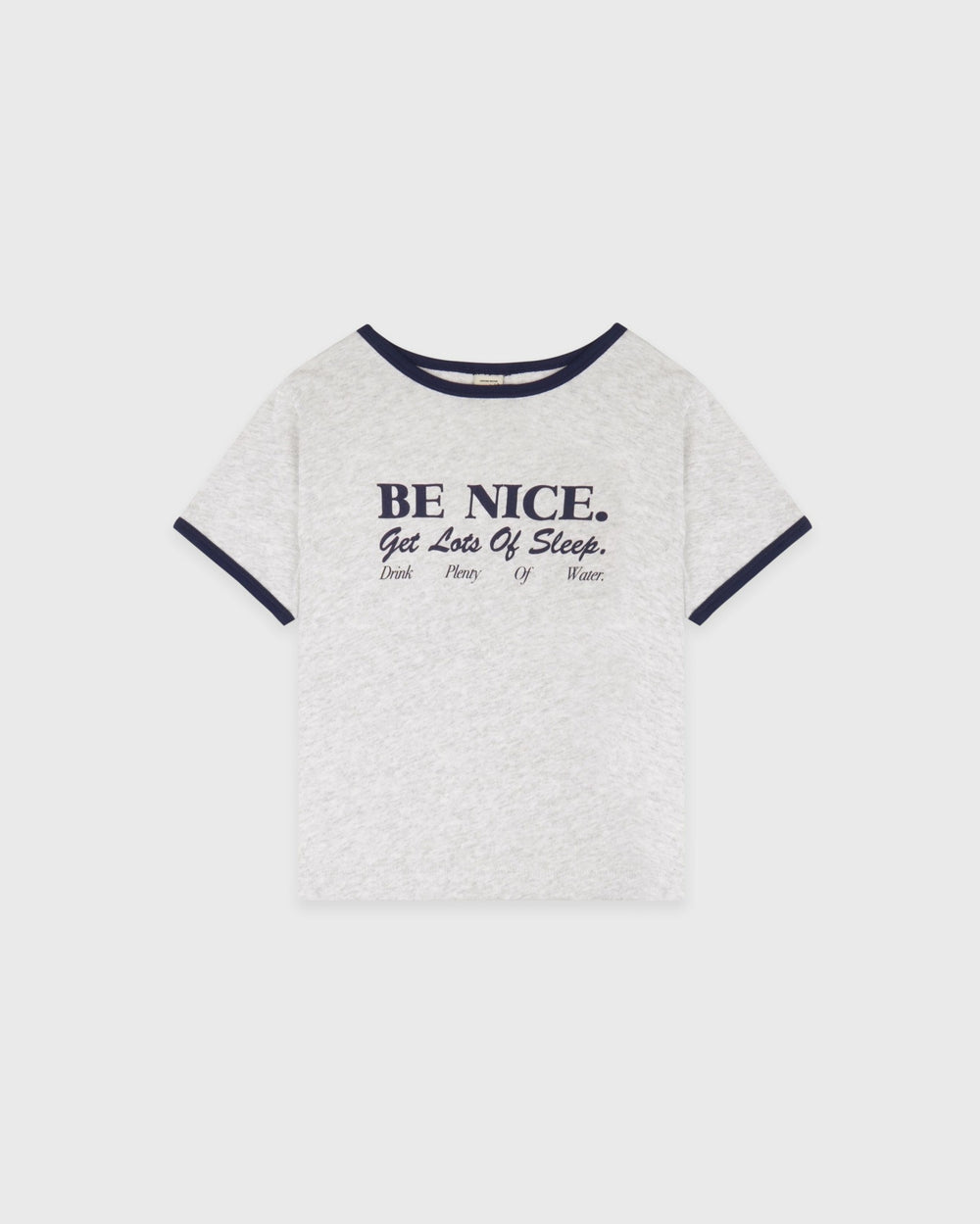 Be Nice Kids Ringer Tee - Heather Gray/Dark Navy Sporty & Rich Discount