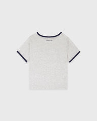 Be Nice Kids Ringer Tee - Heather Gray/Dark Navy Sporty & Rich Discount