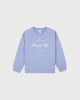 Beverly Script Kids Crewneck - Periwinkle Sporty & Rich For Sale