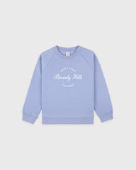 Beverly Script Kids Crewneck - Periwinkle Sporty & Rich For Sale