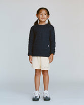 SRC Kids Cableknit Sweater - Dark Navy Sporty & Rich Discount