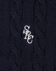 SRC Kids Cableknit Sweater - Dark Navy Sporty & Rich Discount