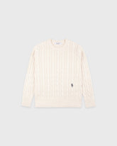 SRC Kids Cableknit Sweater - Ecru Sporty & Rich For Sale