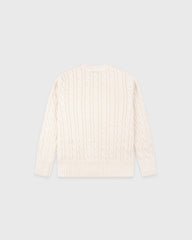 SRC Kids Cableknit Sweater - Ecru Sporty & Rich For Sale