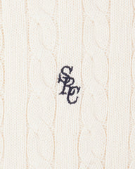 SRC Kids Cableknit Sweater - Ecru Sporty & Rich For Sale