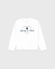 Syracuse Kids Crewneck - White Sporty & Rich Discount