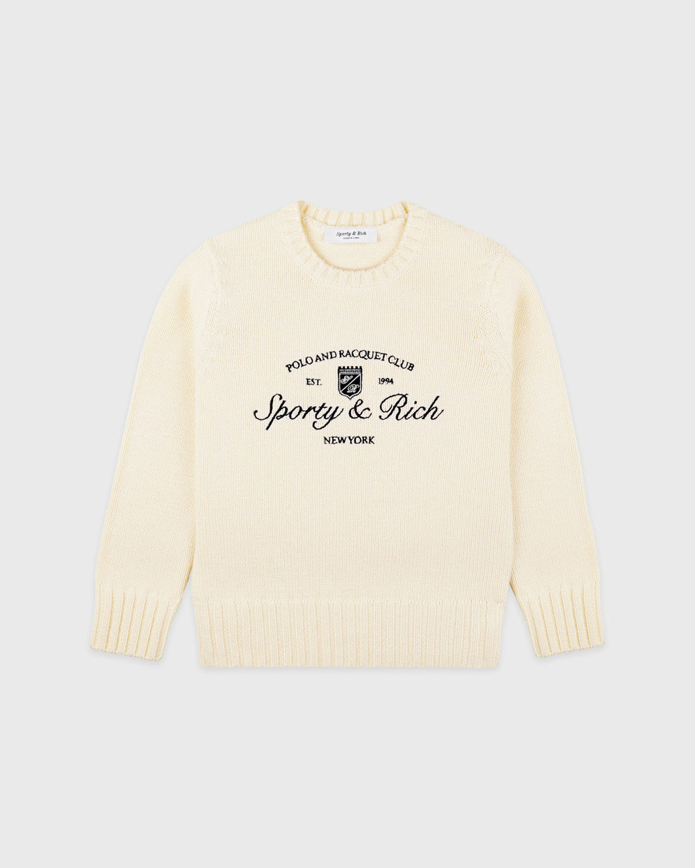 Syracuse Kids Knitted Sweater - Ecru Sporty & Rich Online