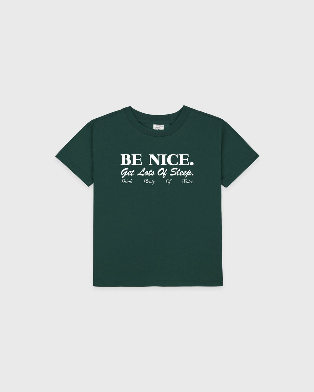 Be Nice Kids T-Shirt - Forest/White Sporty & Rich Discount