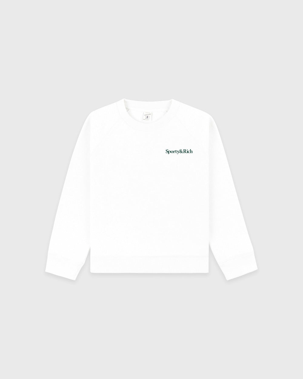 Drink More Water Kids Crewneck - White/Forest Sporty & Rich Discount
