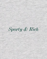 Be Nice Kids Crewneck - Heather Gray/Forest Sporty & Rich US