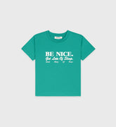 Be Nice Kids T-Shirt - Spring Green Sporty & Rich US