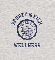 Emblem Kids Hoodie - Heather Gray/Navy Sporty & Rich US