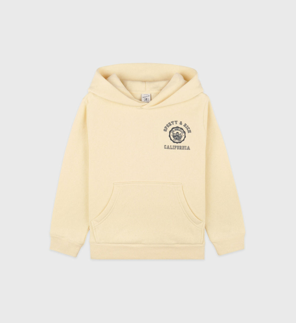 California Emblem Kids Hoodie - Almond/Navy Sporty & Rich Outlet