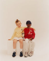 California Emblem Kids Hoodie - Almond/Navy Sporty & Rich Outlet