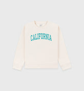 California Kids Crewneck - Cream/Spring Green Sporty & Rich Sale