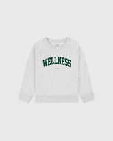 Wellness Ivy Kids Crewneck - Heather Gray/Forest Sporty & Rich Discount