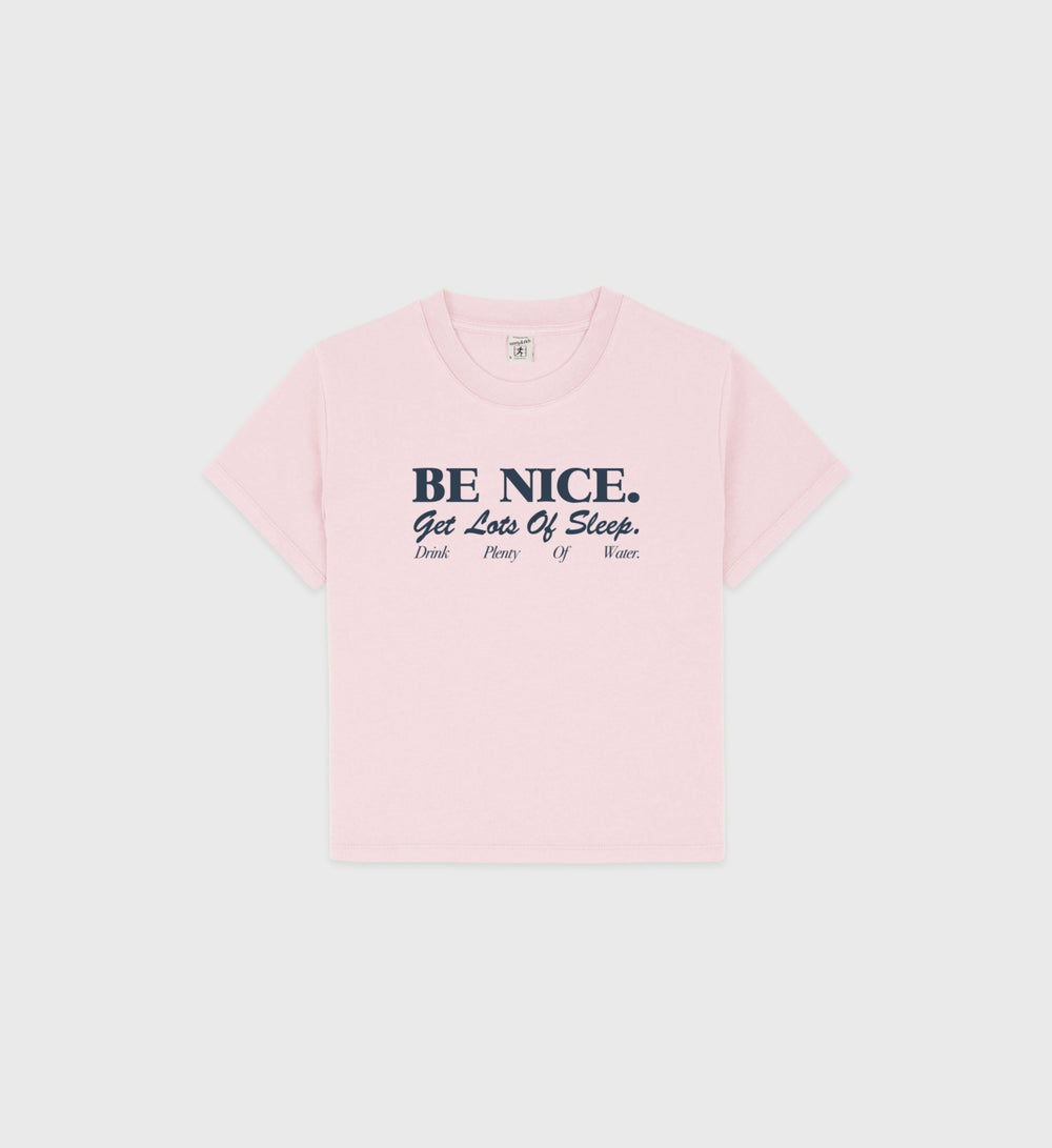 Be Nice Kids T-Shirt - Pink Dolphin/Navy Sporty & Rich Online