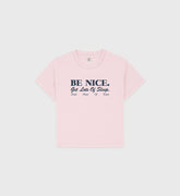 Be Nice Kids T-Shirt - Pink Dolphin/Navy Sporty & Rich Online