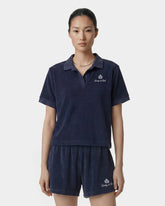 Signature Logo Terry Polo - Light Navy/White Sporty & Rich Outlet