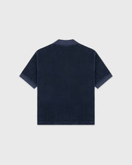 Signature Logo Terry Polo - Light Navy/White Sporty & Rich Outlet