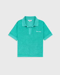Signature Logo Terry Polo - Amalfi Green/White Sporty & Rich For Sale