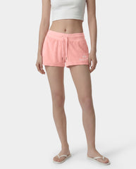 Juicy Script Velour Short - Rose Sporty & Rich Online