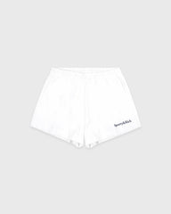 Serif Logo Embroidered Disco Short - White/Navy Sporty & Rich Outlet