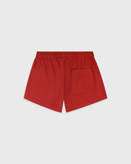 Serif Logo Embroidered Disco Short - Faded Merlot/White Sporty & Rich Online
