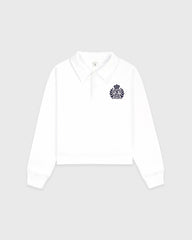 NY Crest Embroidered Polo - White Sporty & Rich Sale