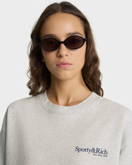 Run Club Crewneck - Heather Gray/Navy Sporty & Rich Online