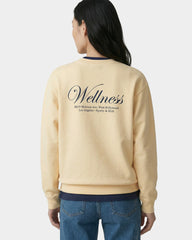 Avenue Crewneck - Almond/Navy Sporty & Rich Discount