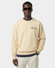 Avenue Crewneck - Almond/Navy Sporty & Rich Discount