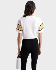 Wellness 94 Rugby Tee - White/Faded Gold/Faded Black Sporty & Rich US