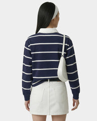 Serif Logo Rugby Polo - Navy/White Sporty & Rich Discount