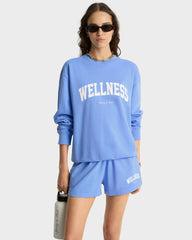 Wellness Ivy Disco short - Flax blue/White Sporty & Rich Outlet