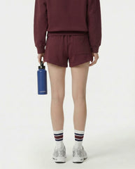Syracuse Embroidered Disco Short - Bordeaux/White Sporty & Rich For Sale