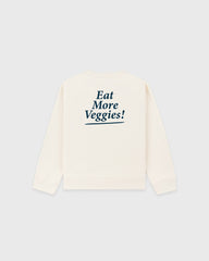 Eat More Veggies Kids Crewneck - Cream/Navy Sporty & Rich Sale