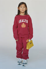 NY Health Crest Kids Sweatpant - Merlot Sporty & Rich Online