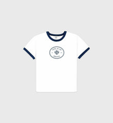 Eden Crest Kids Ringer Tee - White/Navy Sporty & Rich Sale