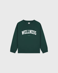 Wellness Ivy Kids Crewneck - Forest/White Sporty & Rich For Sale