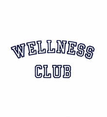 Wellness Club Flocked Kids Ringer Tee - White/Navy Sporty & Rich US