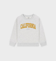 California Kids Crewneck - Heather Gray/Gold Sporty & Rich Discount