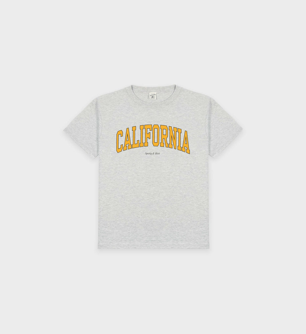 California Kids T-Shirt - Heather Gray/Gold Sporty & Rich For Sale