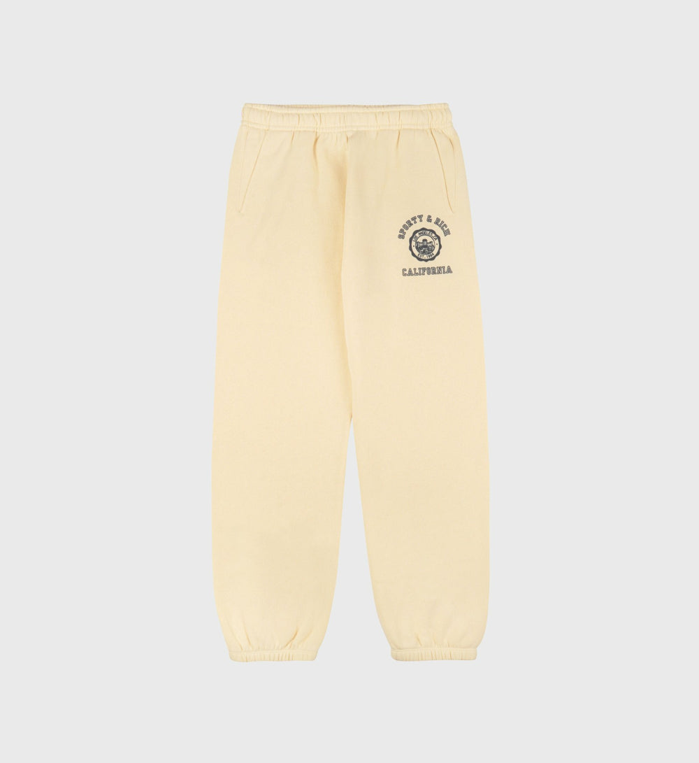 California Emblem Kids Sweatpant - Almond/Navy Sporty & Rich For Sale