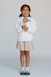 NY Crest Kids Hoodie - White/Light Navy Sporty & Rich US